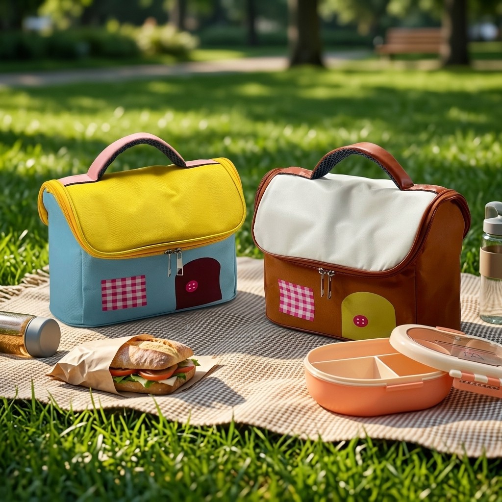Baby Food Zip Lock Bag - ถุงอาหารกลางวันแบบเก็บความร้อนกล่องเบนโตะฉนวนกันความร้อนภาชนะเก็บอาหารอ็อกซ์ฟอร์ดกันน้ำพร้อมซิปสำหรับผู้หญิงเด็กทำงานปิกนิก