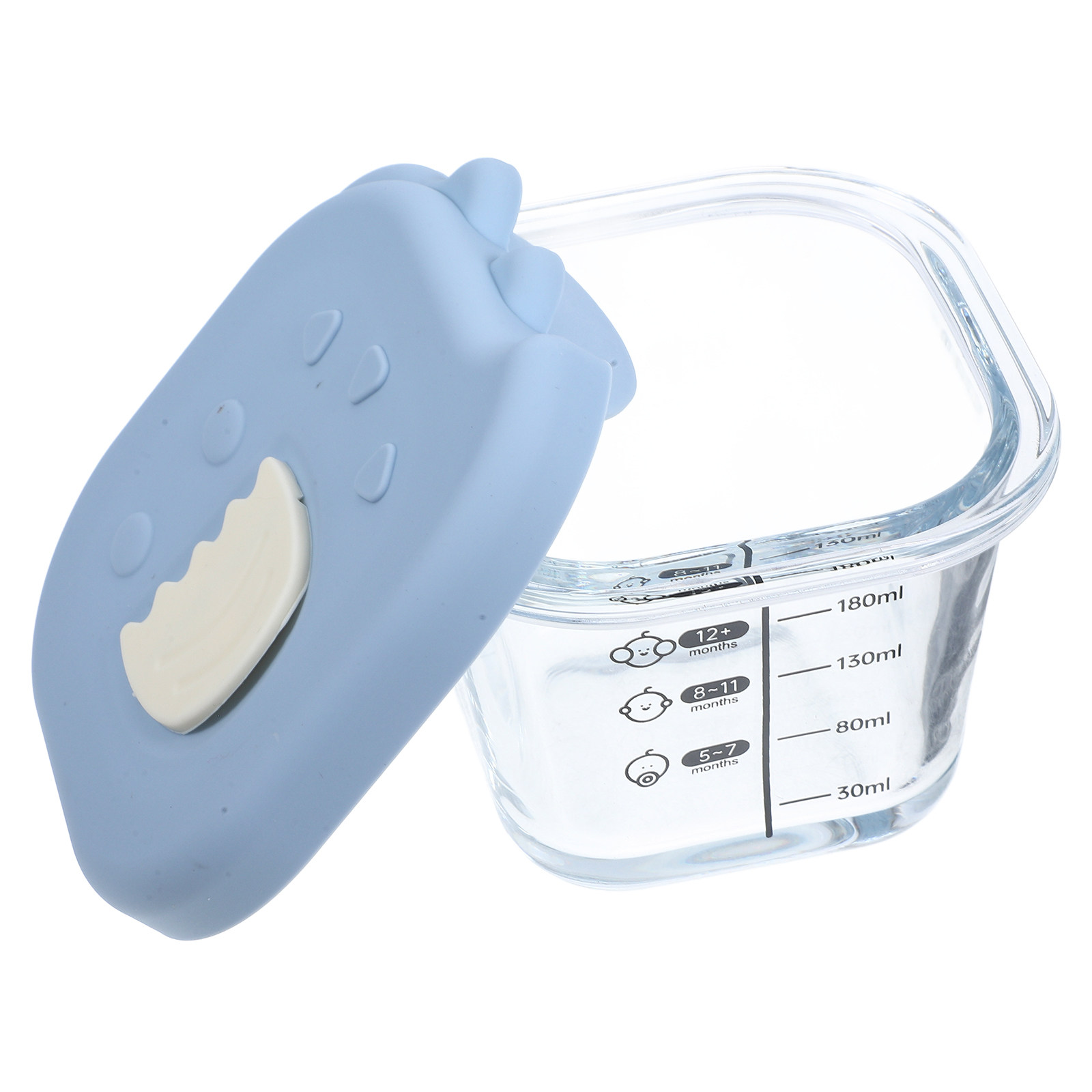 Baby Food Containers Glass - ชามแก้วใส่อาหารเด็ก ความจุขนาดใหญ่ ชามใสสำหรับอาหารเสริมพร้อมฝาปิด ภาชนะเก็บอาหารอเนกประสงค์สำหรับอาหารทารก