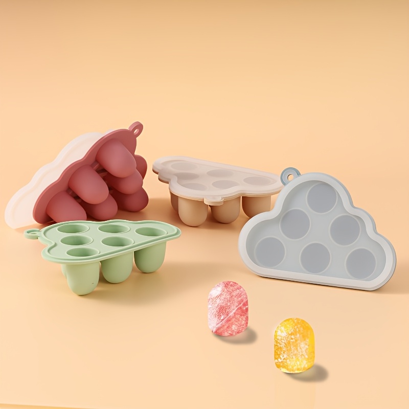 Baby Food Category - 2 pcs/1 PC Mini-เด็กผักผลไม้ตู้แช่แข็งแม่พิมพ์พร้อมฝาปิด,ซิลิโคนถาดอาหารสําหรับผลไม้ Feeder, นมTeething