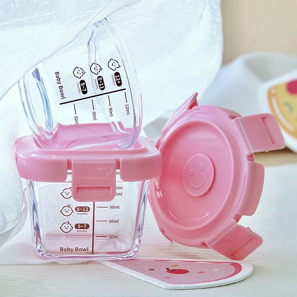 Baby Food Category - กล่องเก็บอาหารทำจากแก้วขนาด170มล. เหยือกที่เก็บอาหารสำหรับเด็กแช่แข็งไมโครเวฟปลอดภัยอาหารของเด็กทารก sloki kaca เด็กเล็ก
