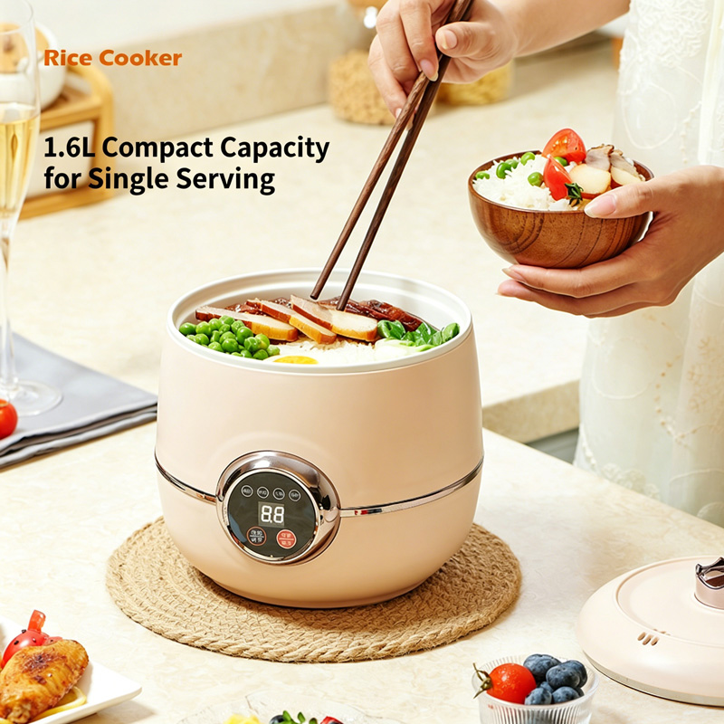 Baby Food Recipe Book - หม้อหุงข้าวไฟฟ้าอัจฉริยะอเนกประสงค์ขนาดเล็ก 1.6 ลิตร รุ่นใหม่ พร้อมฟังก์ชั่นตั้งเวลาและรักษาความร้อน หม้อตุ๋นพกพา