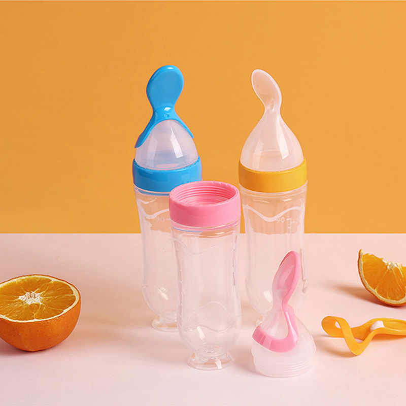 Baby Food Category - บีบขวดนมซิลิโคนทารกแรกเกิดการฝึกอบรมข้าวธัญพืชอาหารช้อนอาหารเสริม Feeder ปลอดภัยที่มีประโยชน์บนโต๊ะอาหารสําหรับเด็ก