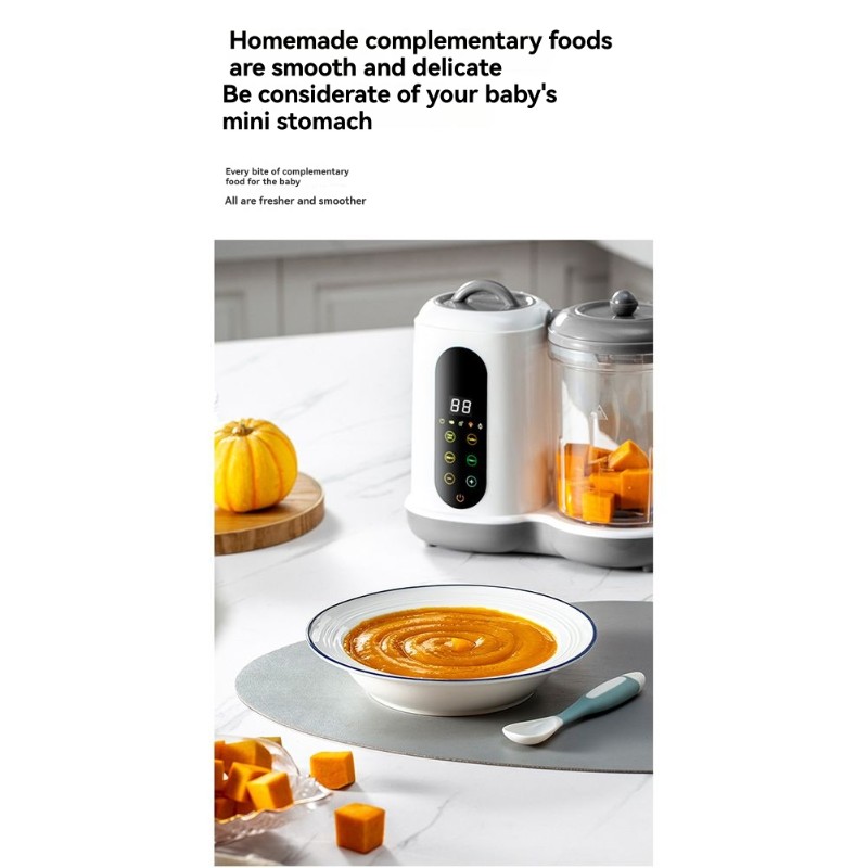 Baby Food Uk - A24P เครื่องทำอาหารเด็กอัตโนมัติ-เครื่องปั่นนึ่งอเนกประสงค์-สำหรับทารกสำหรับปลั๊ก UK PLUG