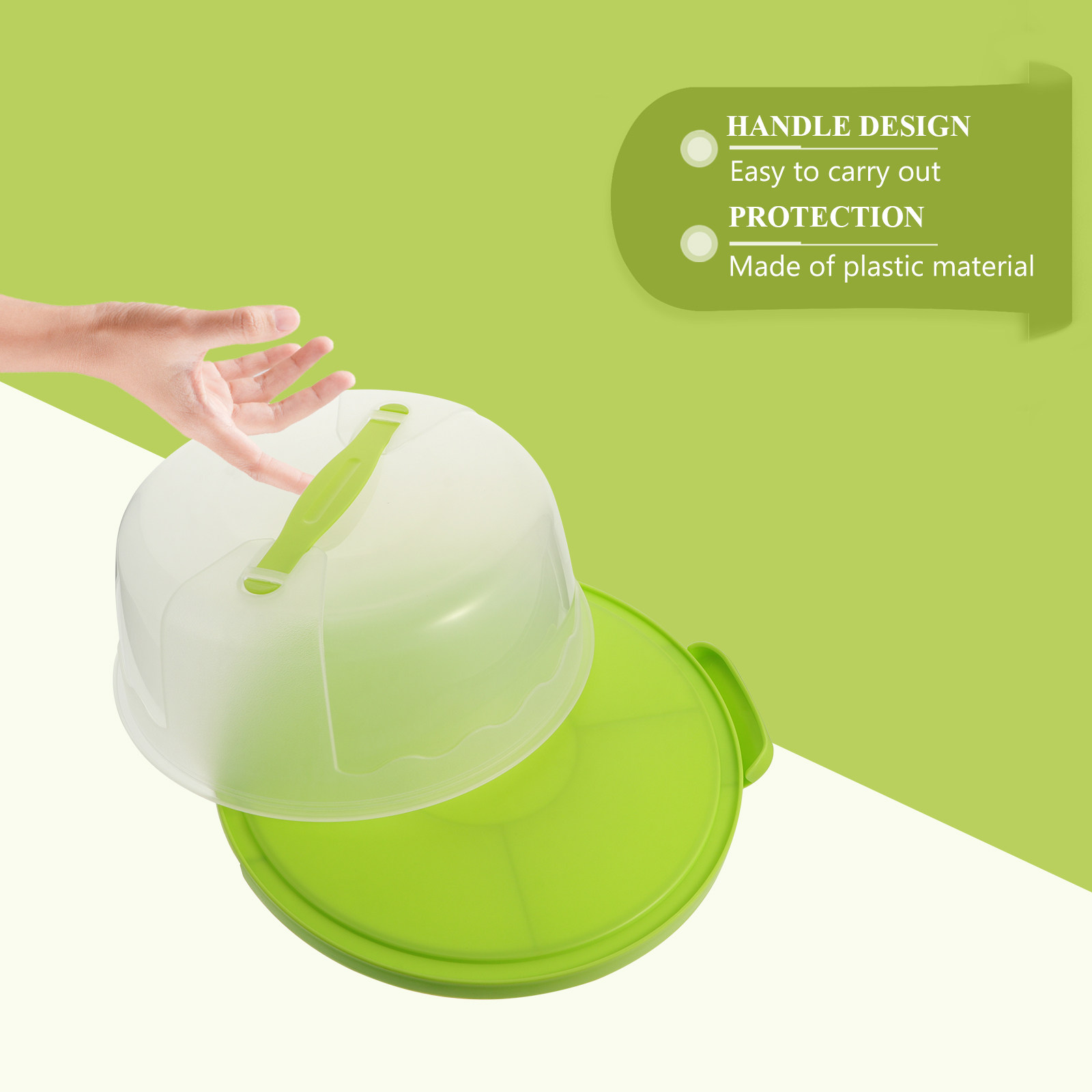 Baby Food Usa - กล่องเค้กพลาสติกใสทรงกลมขนาด 8 นิ้ว 1 ชิ้น สำหรับงานวันเกิด