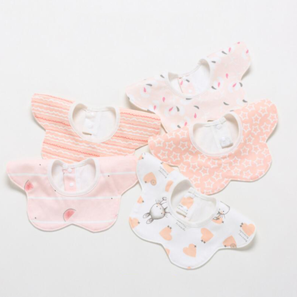 Baby Food Apron - 5 ชิ้น/ล็อตผ้ากันเปื้อนเด็กกันน้ํารอบ 360 องศาหมุนผ้าเช็ดตัวทารกผ้ากันเปื้อนทารกแรกเกิด Stuff ขายส่ง