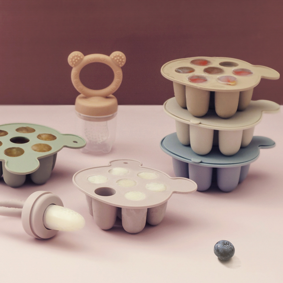 Baby Food Category - แม่พิมพ์ซิลิโคนทำไอศกรีมแท่งสำหรับเด็ก แม่พิมพ์ไอศกรีมผลไม้สำหรับเด็ก จุกนมหลอกสำหรับป้อนผลไม้ ของเล่นเด็ก