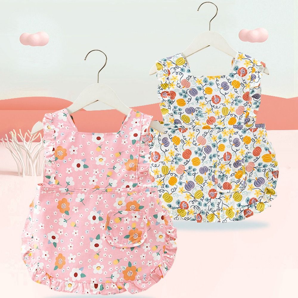 Baby Food Apron - Anti-สกปรก Baby Feeding Bib ชุดเจ้าหญิงสไตล์การ์ตูนแขนกุด Bibs