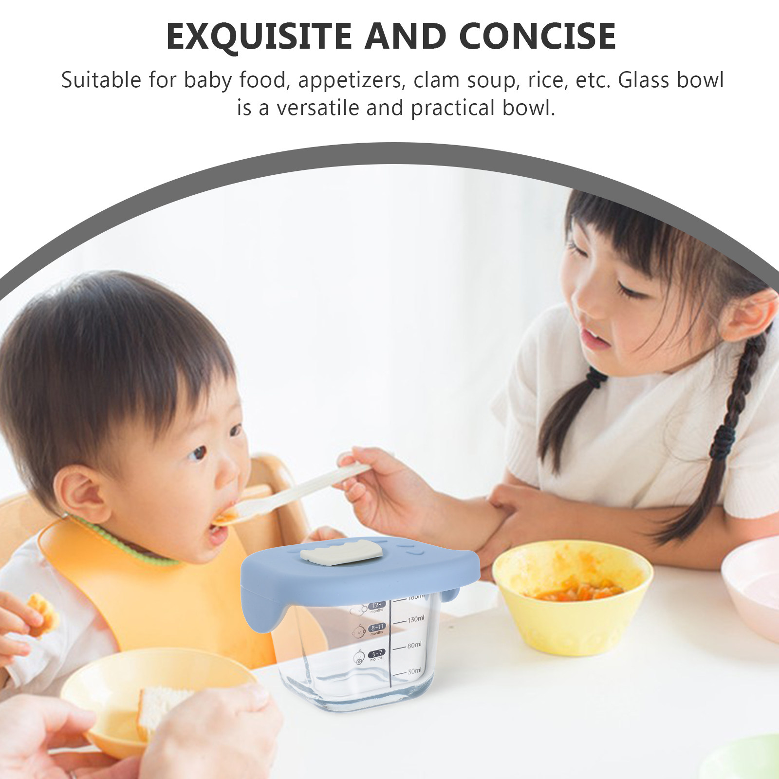 ชามแก้วใส่อาหารเด็ก ความจุขนาด - Baby Food Containers Glass บทวิจารณ์และราคา