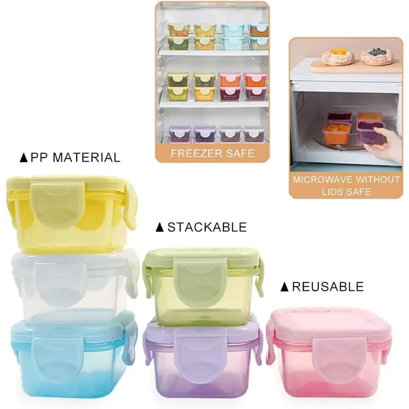 ชุดกล่องเก็บอาหารขนาดเล็ก 4 ชิ - Baby Food Containers Glass บทวิจารณ์และราคา