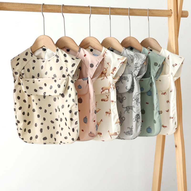เด็กแขนกุด Bibs Burp ผ้านุ่มกั - Baby Food Apron บทวิจารณ์และราคา