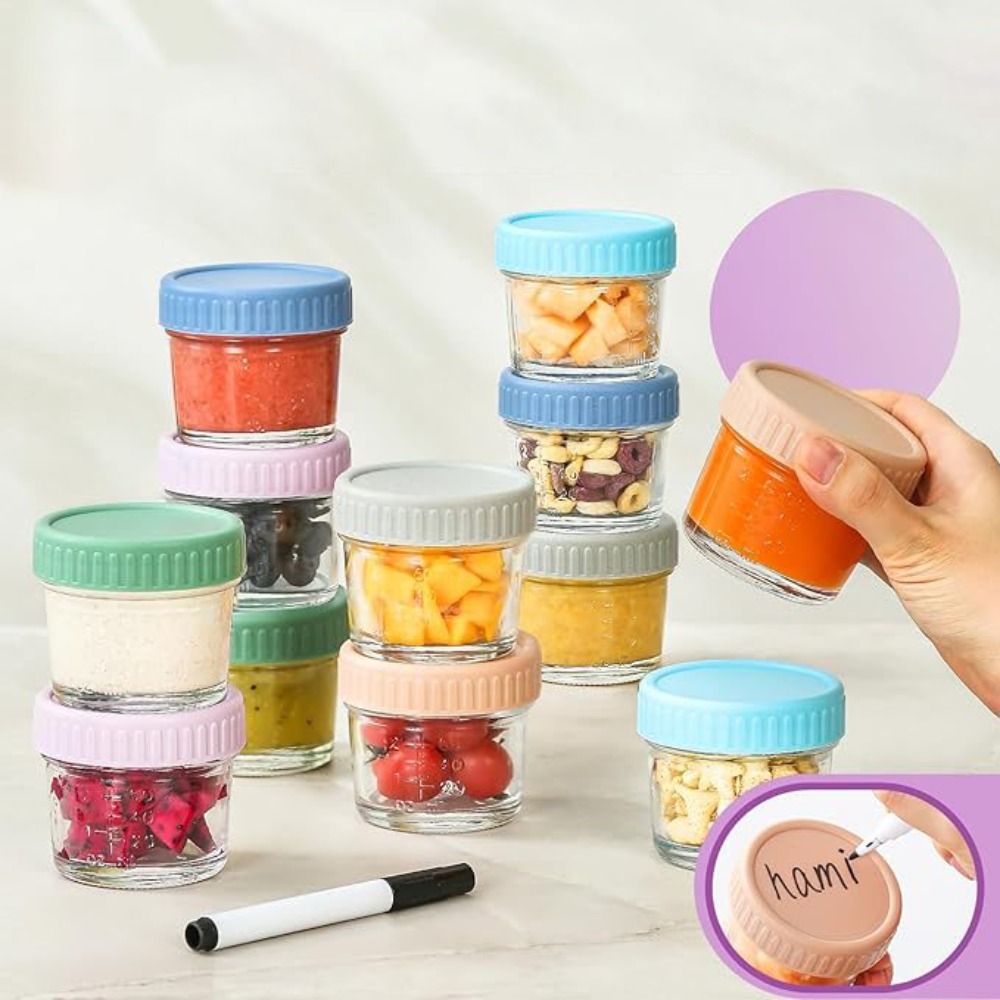 ขวดแก้วเมสัน 6 ชิ้น สำหรับใส่อ - Baby Food Containers Glass บทวิจารณ์และราคา