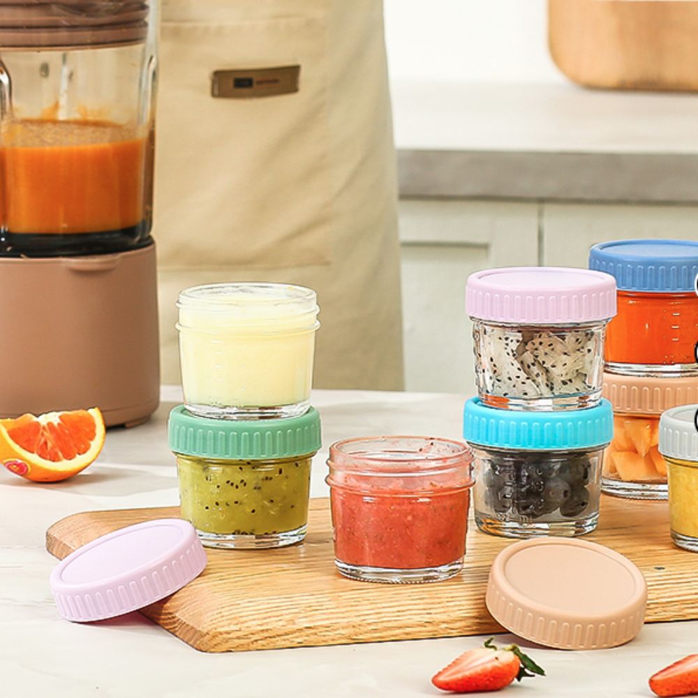 ขวดแก้วเมสัน 6 ชิ้น สำหรับใส่อ - Baby Food Containers Glass บทวิจารณ์และราคา
