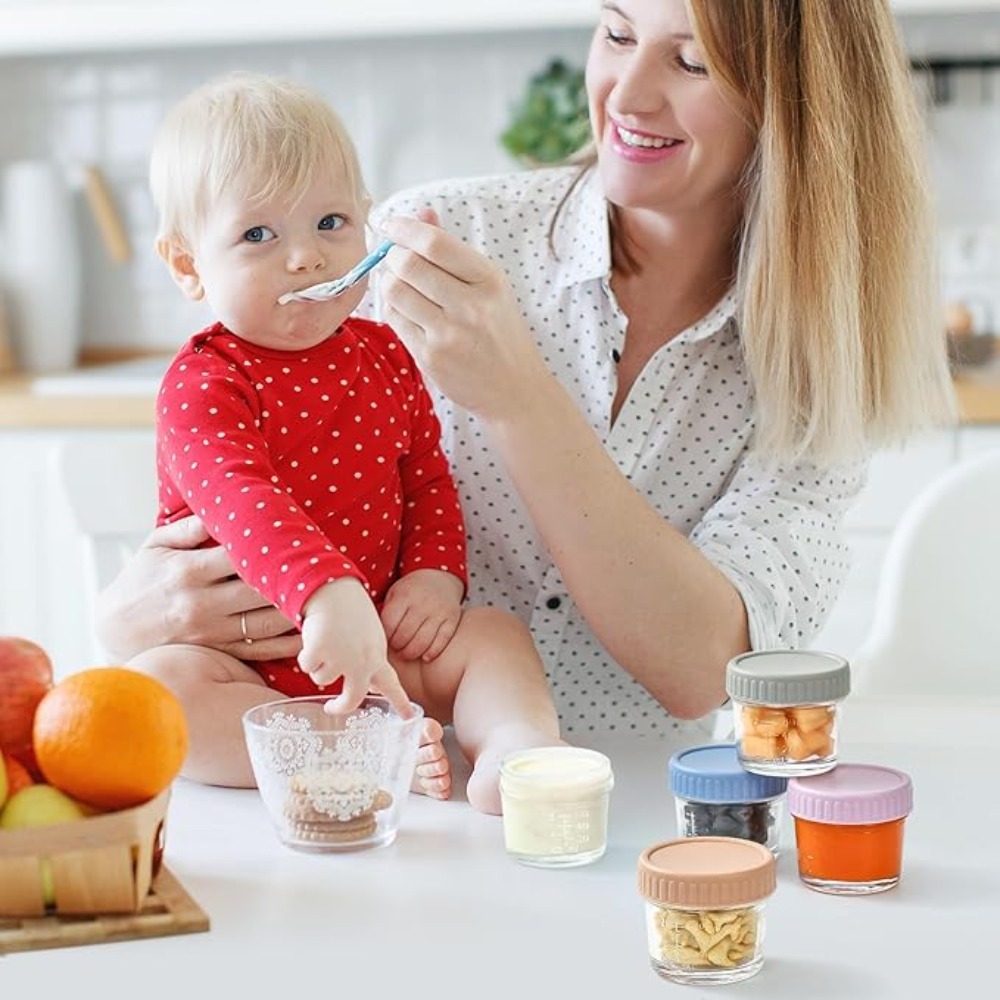 ขวดแก้วเมสัน 6 ชิ้น สำหรับใส่อ - Baby Food Containers Glass บทวิจารณ์และราคา