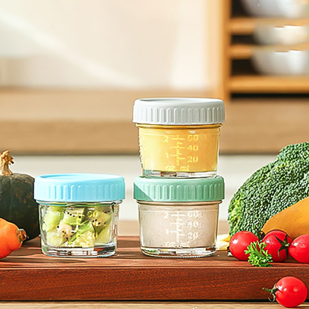 ขวดแก้วอเนกประสงค์สำหรับใส่อาห - Baby Food Containers Glass บทวิจารณ์และราคา