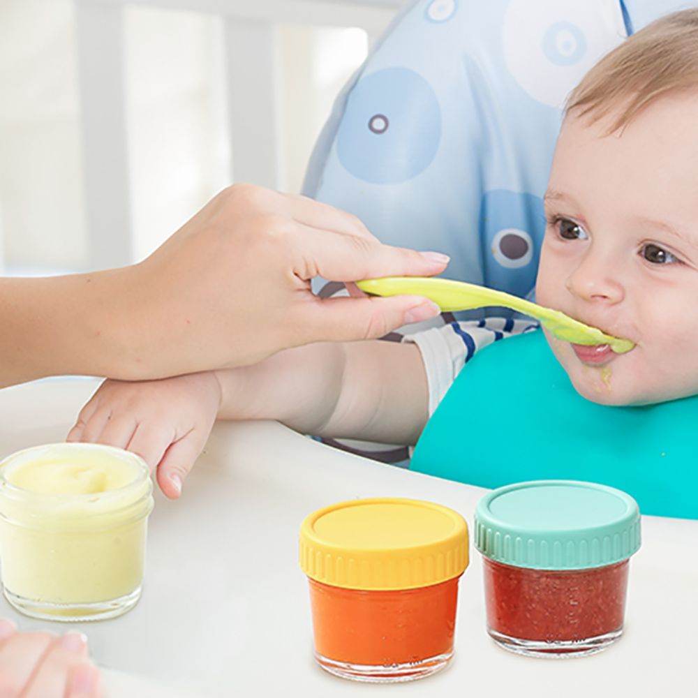 ขวดแก้วใส่อาหารเด็กแบบใช้ซ้ำได - Baby Food Containers Glass บทวิจารณ์และราคา