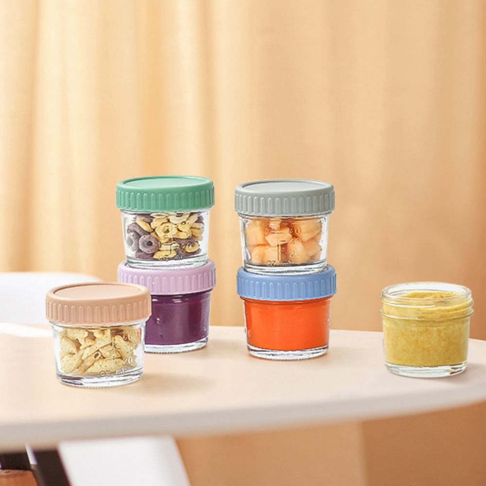 ขวดแก้วใส่อาหารเด็กแบบใช้ซ้ำได - Baby Food Containers Glass บทวิจารณ์และราคา