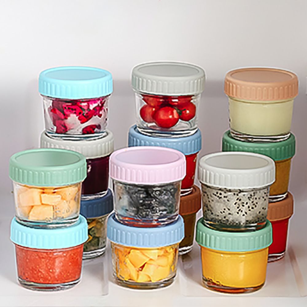 ขวดแก้วใส่อาหารเด็ก 6 ชิ้น ใช้ - Baby Food Containers Glass บทวิจารณ์และราคา