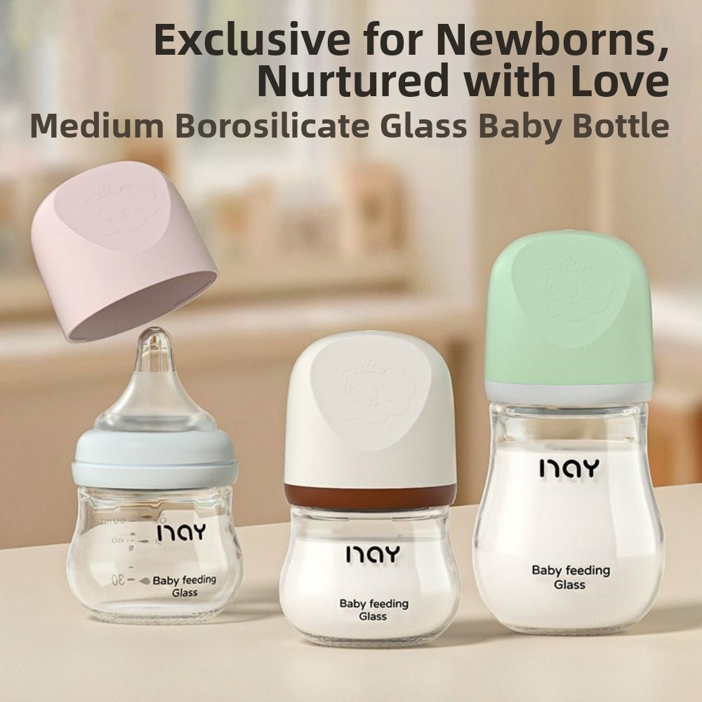ขวดนมแก้วป้องกันท้องอืดป้องกัน - Baby Food Containers Glass บทวิจารณ์และราคา