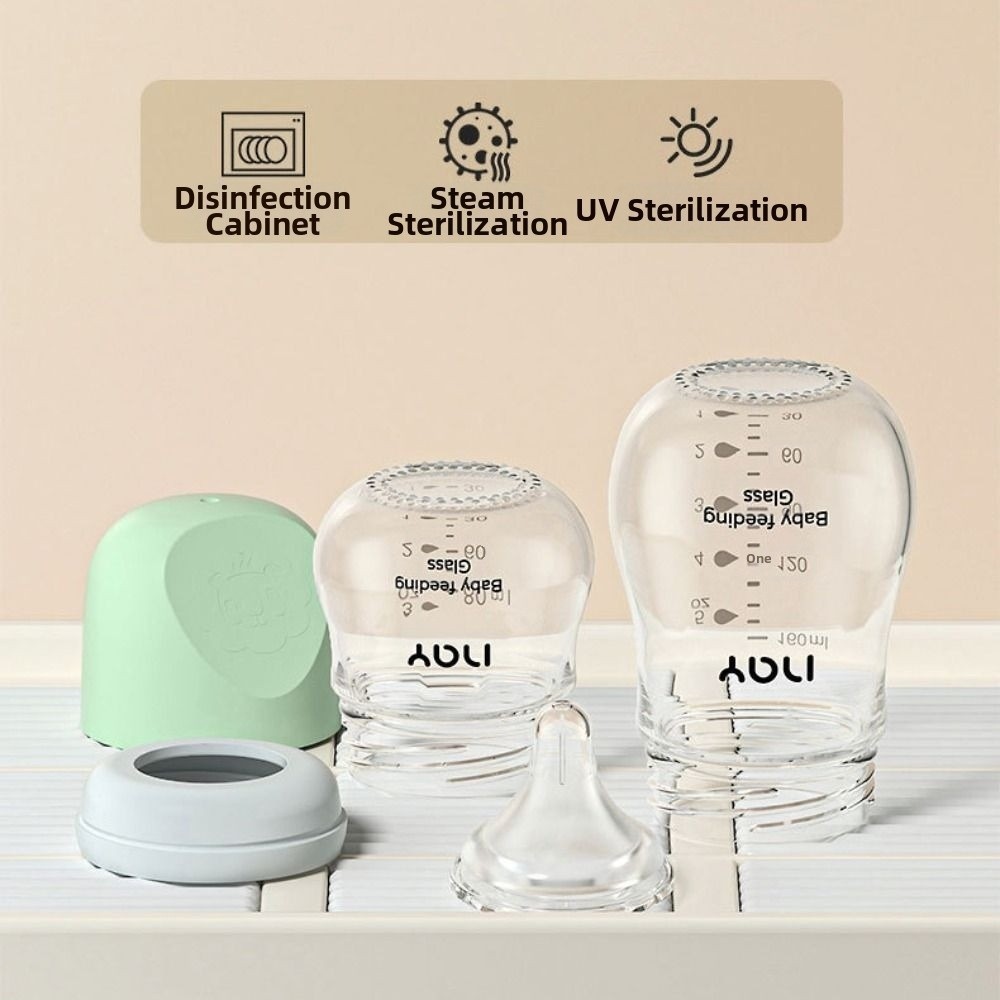 ขวดนมแก้วป้องกันท้องอืดป้องกัน - Baby Food Containers Glass บทวิจารณ์และราคา
