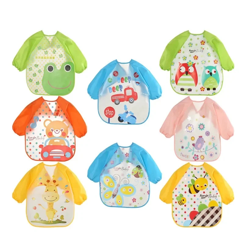 กันน้ํา EVA แขนยาวผ้ากันเปื้อน - Baby Food Apron บทวิจารณ์และราคา