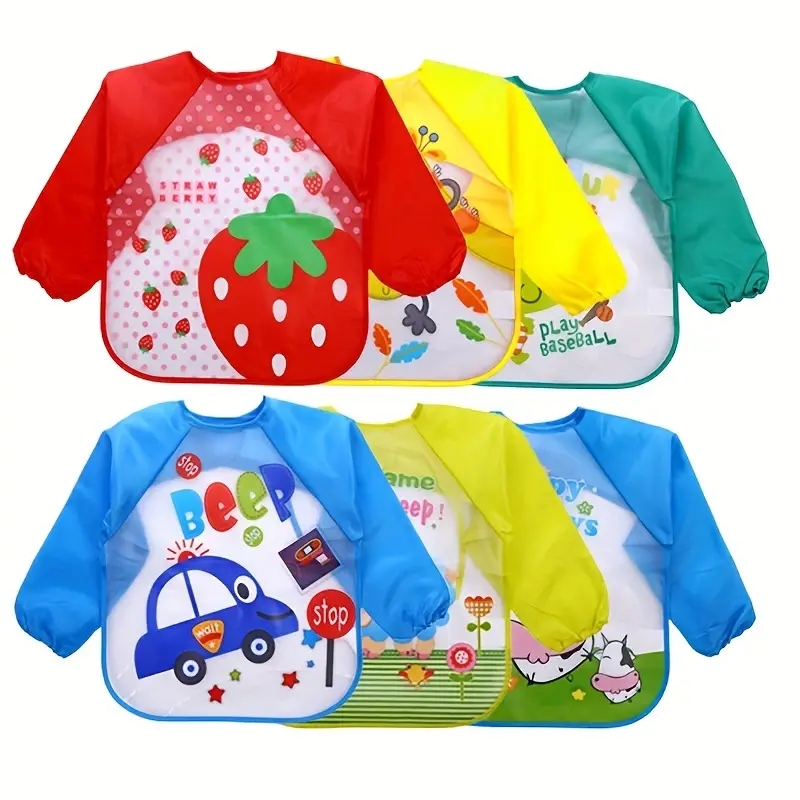 กันน้ํา EVA แขนยาวผ้ากันเปื้อน - Baby Food Apron บทวิจารณ์และราคา