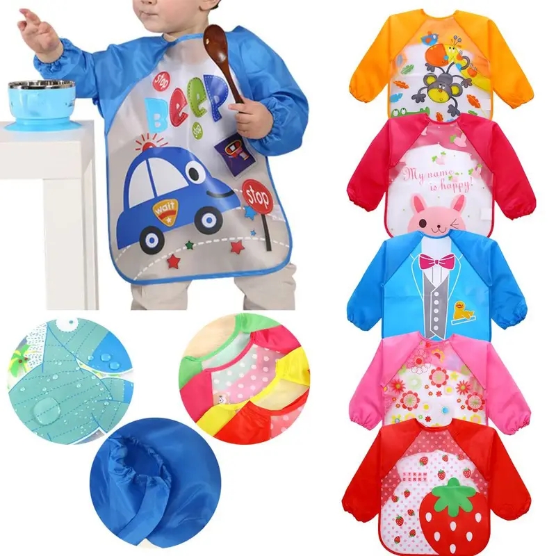 กันน้ํา EVA แขนยาวผ้ากันเปื้อน - Baby Food Apron บทวิจารณ์และราคา