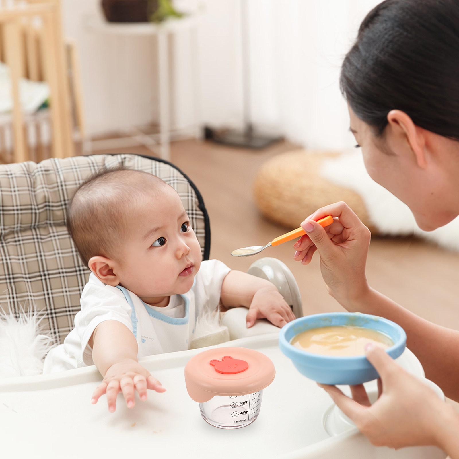 ภาชนะเก็บอาหารเด็ก 2 ชิ้น ขนาด - Baby Food Containers Glass บทวิจารณ์และราคา