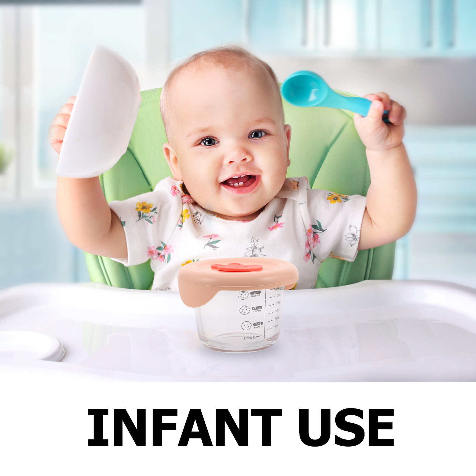 ภาชนะเก็บอาหารเด็ก 2 ชิ้น ขนาด - Baby Food Containers Glass บทวิจารณ์และราคา