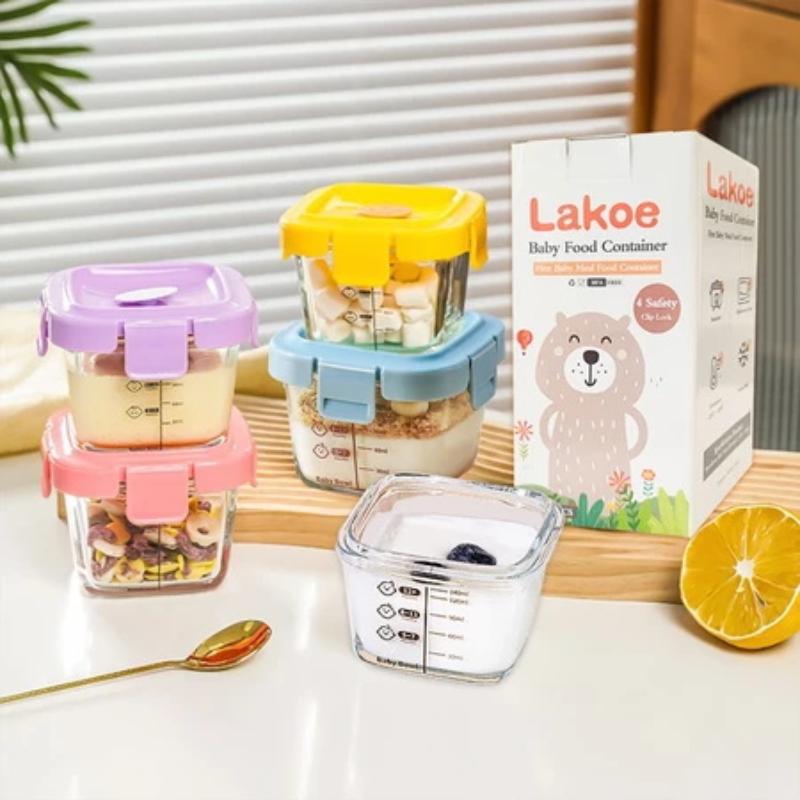 และกล่องเก็บอาหารทนความร้อนสป็ - Baby Food Containers Glass บทวิจารณ์และราคา