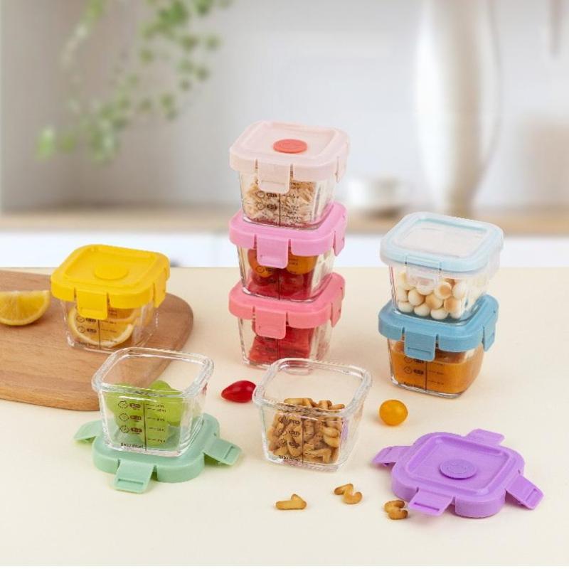 และกล่องเก็บอาหารทนความร้อนสป็ - Baby Food Containers Glass บทวิจารณ์และราคา