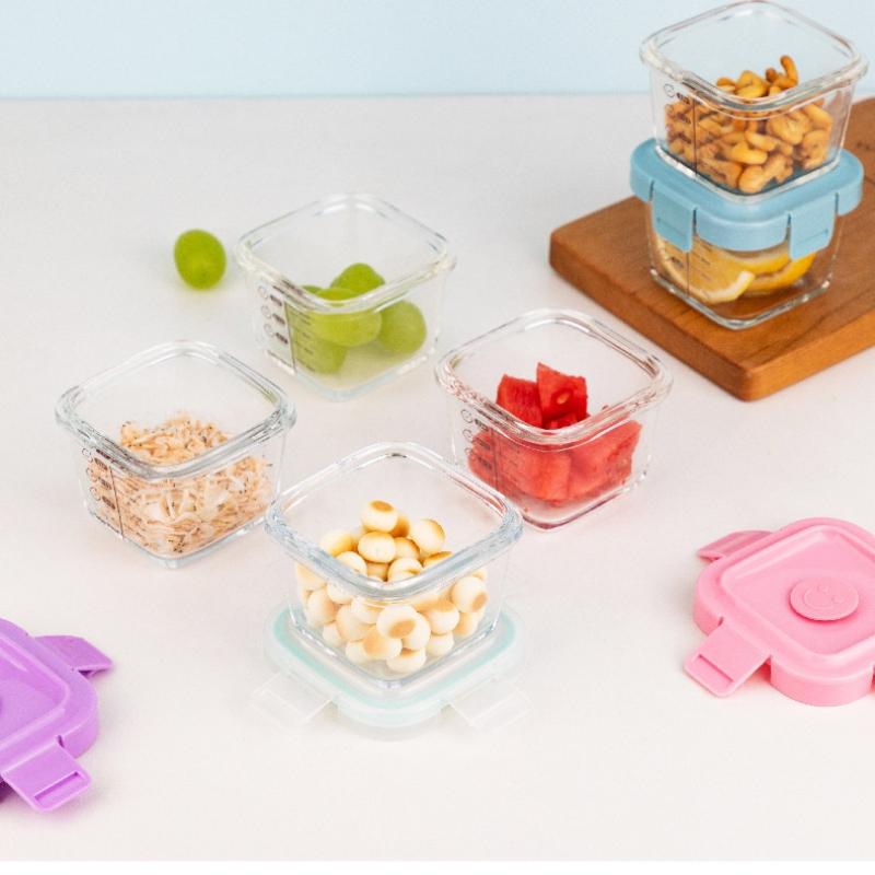 และกล่องเก็บอาหารทนความร้อนสป็ - Baby Food Containers Glass บทวิจารณ์และราคา