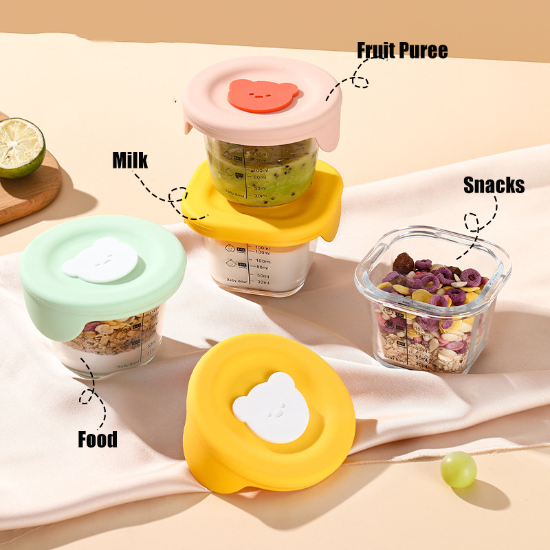 180ml แก้วเก็บอาหารเด็ก Jars พ - Baby Food Containers Glass บทวิจารณ์และราคา