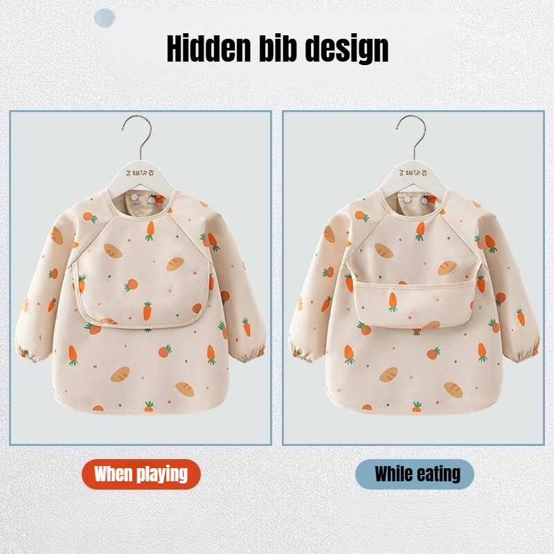 ผ้ากันเปื้อนเด็กแบบกันน้ำ แขนย - Baby Food Apron บทวิจารณ์และราคา