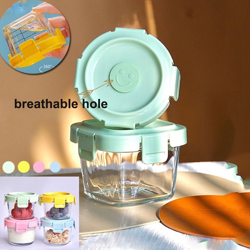 แฟชั่น 170ml กล่องเก็บอาหารแก้ - Baby Food Containers Glass บทวิจารณ์และราคา